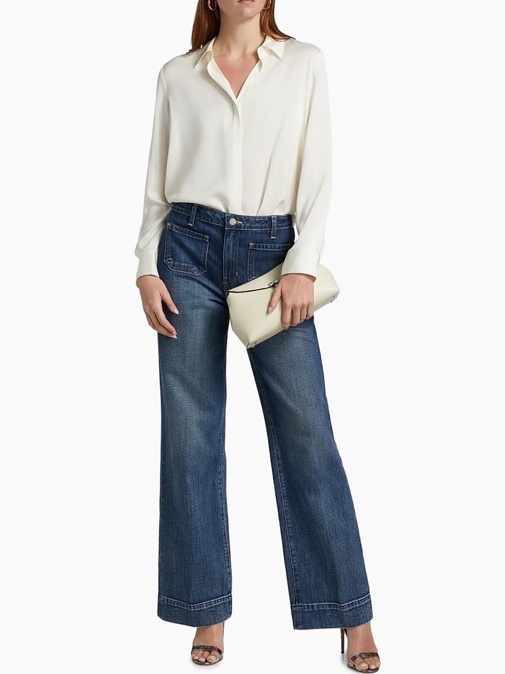 L'AGENCE NWOT Nolan high rise, wide legged denim, Dayton wash, 29, (31x33.5)